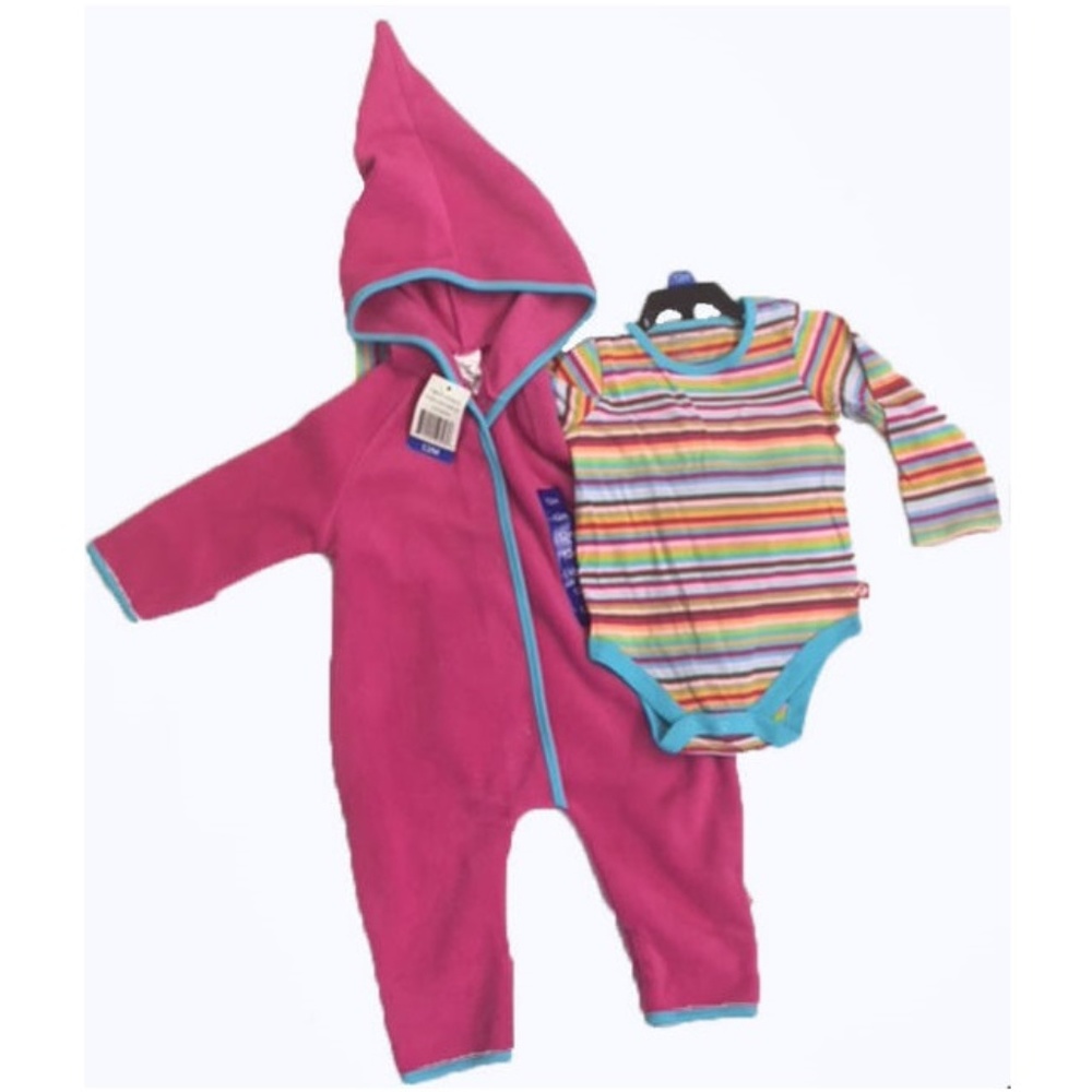 2FOR$30 - NWT Girl Toddler Onesie Elf Romper Set in Pink, 18M